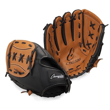 Perfectpitch Baseball Fielders Glove - Full Right Brown & Black 11in. PE3361139